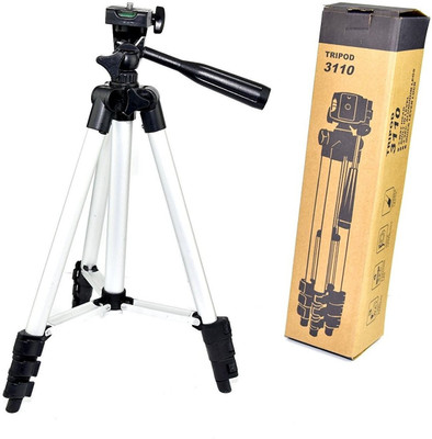 

Padraig 3110 For Camera + Mobile Clip Holder] Fully Flexible Mount Cum Tripod , 3-section lever-lock legs for easy height adjustments , Light weight Tripod Kit(Silver, Supports Up to 1500 g)