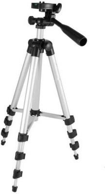 

Doodads 3110 camera stand with mobile holder 40.2 Inch Portable Camera Tripod With Three-Dimensional Head & Quick Release Plate Tripod(Silver, Supports Up to 1500 g)