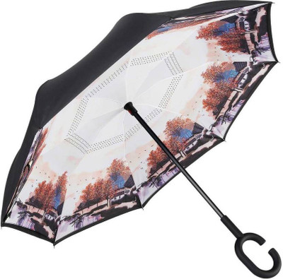 

NK-STORE Inverted Umbrella Windproof Upside Down Reverse Travel Umbrella for Women Double Layer Inside Out Reversible Folding Large Car Umbrella for Men - Foldable UV Sun Rain Golf Umbrella (1 Pc) Umbrella(Multicolor)