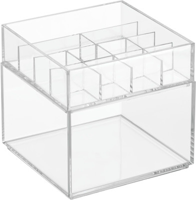 

Interdesign Clarity Stackers Set 6" x 6" x 6" Makeup Vanity Box(Clear)