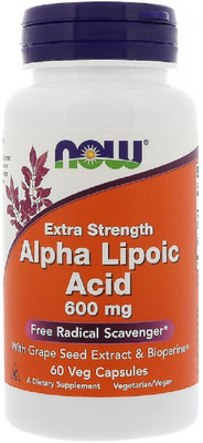 

Now Foods Now Foods, Alpha Lipoic Acid, Extra Strength,(60 No)