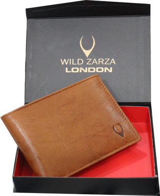 

WILD ZARZA LONDON Men Tan Genuine Leather Wallet(12 Card Slots)