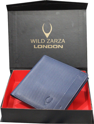 

WILD ZARZA LONDON Men Blue Genuine Leather Wallet(12 Card Slots)
