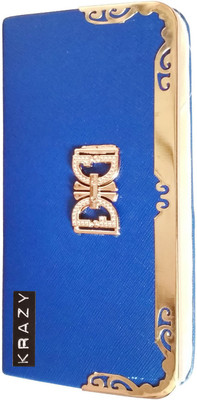 

Krazy Women Blue Fabric Wallet(2 Card Slots)