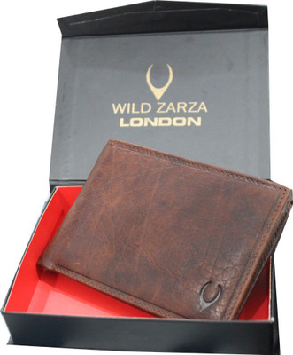 

WILD ZARZA LONDON Men Brown Genuine Leather Wallet(12 Card Slots)