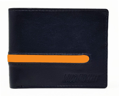 

Wildmount Men Orange, Black Genuine Leather Wallet(7 Card Slots), Black;orange