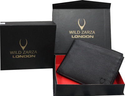 

WILD ZARZA LONDON Men Black Genuine Leather Wallet(23 Card Slots)