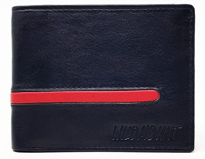 Wildmount Men Red, Black Genuine Leather Wallet(7 Card Slots)