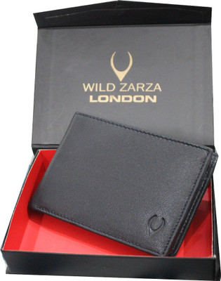 

WILD ZARZA LONDON Men Black Genuine Leather Wallet(12 Card Slots)