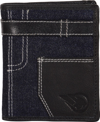

RUGE Men Black, Blue Genuine Leather Wallet(7 Card Slots)