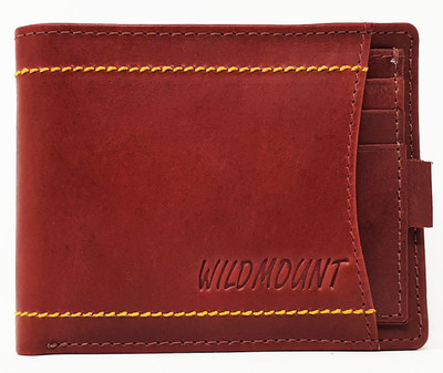 

Wildmount Men Brown Genuine Leather Wallet(15 Card Slots)