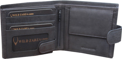 

WILD ZARZA LONDON Men Black Genuine Leather Wallet(21 Card Slots)