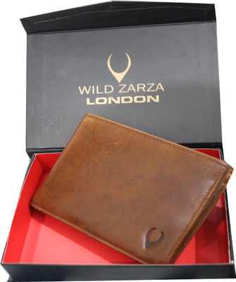 

WILD ZARZA LONDON Men Tan Genuine Leather Wallet(12 Card Slots)