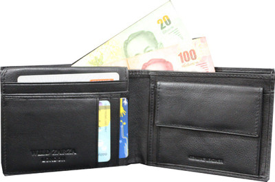 

WILD ZARZA LONDON Men Black Genuine Leather Wallet(18 Card Slots)