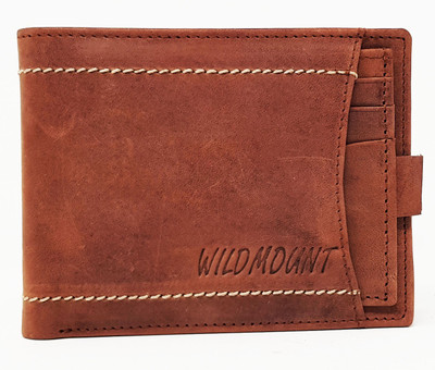 

Wildmount Men Tan Genuine Leather Wallet(15 Card Slots)