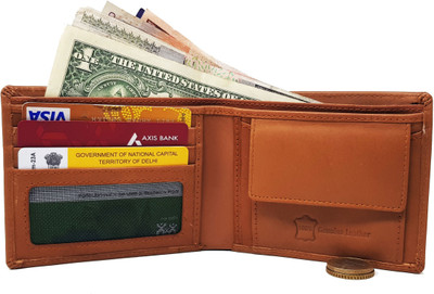 

Wildmount Men Tan Genuine Leather Wallet(3 Card Slots)