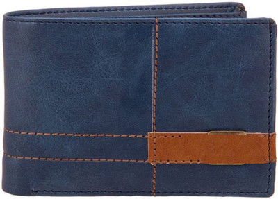 

Aussie youper Men Blue Artificial Leather Wallet(6 Card Slots)