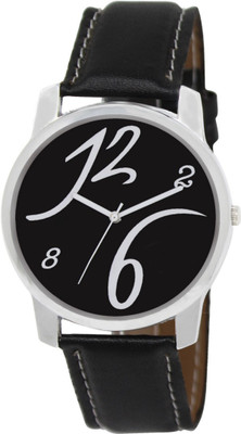 

Celora LD-02 Black Round Dial Leather Watch - For Men