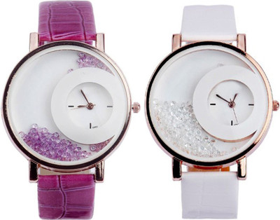 

AD Global M.X.R.E.Halfmoon Purple White Purple Diamond beads MX 05-07 Watch - For Women