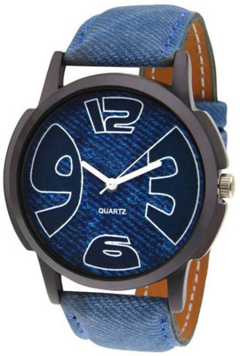 Celora 106 Blue Jeans Dial Blue Leather Strap Watch - For Men