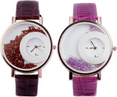 

Shivam Retail Stylish Moving Brown And Purple Beads Watch - For Women