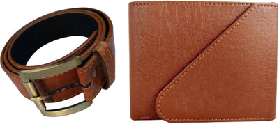 

Peacock Mundkar Wallet, Belt Combo(Tan)