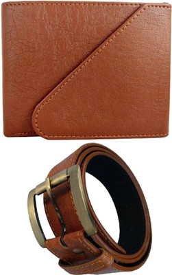 

Peacock Mundkar Wallet, Belt Combo(Tan)
