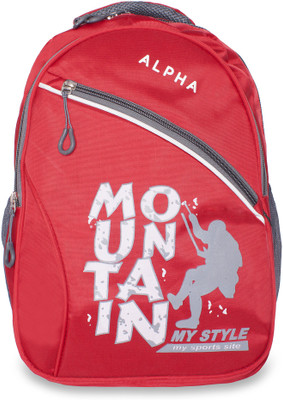 

ALPHA TRENDS Multi-Purpose Casual Daily Pack with Laptop Compartment and Integrated Rain Cover Lite Weight 19 L Laptop Backpack(Red)