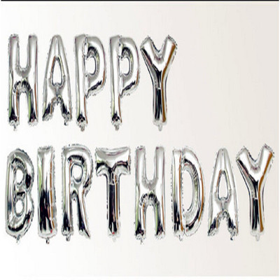 

Riddhi Siddhi Solid HAPPY BIRTHDAY BALLOON Balloon(Silver, Pack of 1)