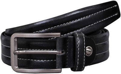 

ZAZ Men Casual Black Genuine Leather Belt