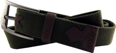 

WOODS Men Formal, Casual Green Canvas, Fabric, Synthetic Belt