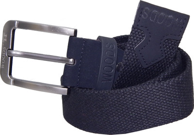 

WOODS Men Formal, Casual Black Canvas, Fabric, Synthetic Belt