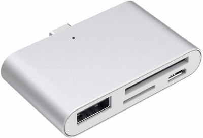 

SBE 4 in 1 USB-C Hub with Type-C 2 TF Card Slot USB SD Card 3.0 OTG Hub USB 3.0 HUB Card Reader for Mobile Phone MacBook Pro Type C Hub (Sliver) Card Reader(Silver)