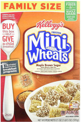 

Kellogg's Frosted Mini Wheats, Maple Brown Sugar - 595g (21oz)(595 g, Box)