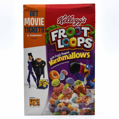 

Kellogg's Froot Loops with Marshmallows Sweetened Multi-Grain Cereal - 357g (12.6oz)(357 g, Box)