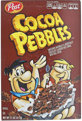 

Post Waffle Cocoa Pebbles Chocolate Flavoure Rice Cereals - 311g (11oz)(311 g, Box)