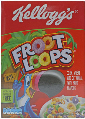 

Kellogg's Froot Loops Corn, Wheat and Oat Cereal with Fruit Flavour - 350g(350 g, Box)