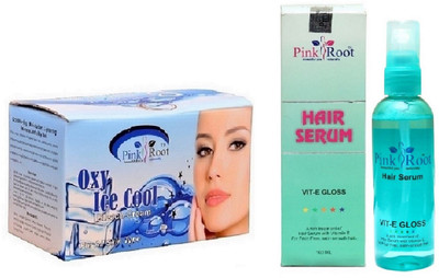 

Pink Root Oxy Ice Bleach 250g and Hair Serum 100ml(Set of 2)