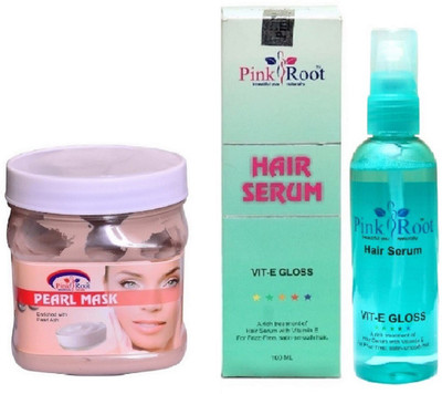 

Pink Root Pearl Mask 500ml and Hair Serum 100ml(Set of 2)