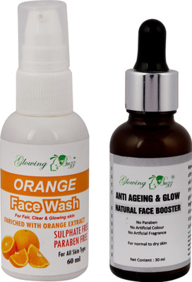 

Glowing Buzz Combo of Orange Face Wash and Anti Ageing & Glow Natural Face booster(Set of 1)
