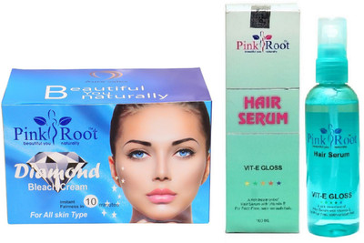 

Pink Root Diamond Bleach 250g and Hair Serum 100ml(Set of 2)