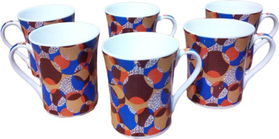 

UPC A4 mug / cup set of 6 Bone China(Multicolor)