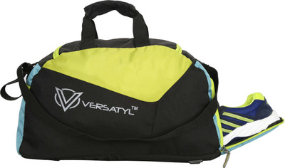 

VERSATYL Water Resistant Travel Duffel Bag Storage for Gym, outdoor, travel, vacation (Grey_Duffle) Gym Bag(Green, Black), Black;green