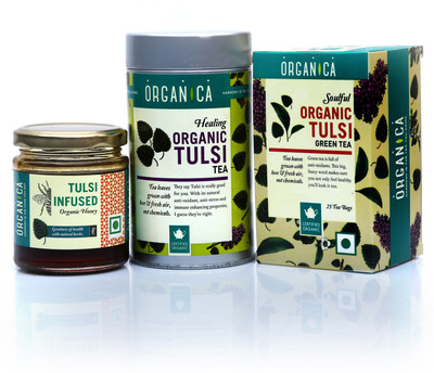 

Organica Tea Combo Combo(ORGANIC TULSI LEAF TEA TIN- 75gm, TULSI INFUSED HONEY- 200gm & TULSI GREEN TEA BAG- 25 pcs)