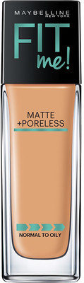 

Maybelline New York Fit Me Matte+Poreless Liquid, 30ml Foundation(Golden Caramel - 332, 30 ml)