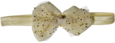 

Smartcraft Baby Elastic Headband with Bow(Stars) - White Head Band(White)