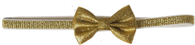 

Smartcraft Baby Elastic Headband with Bow - Gold Head Band(Gold)