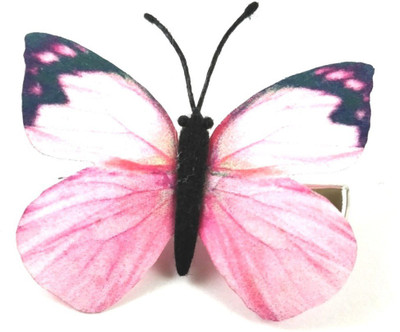 

LOOK NEW Pink Butterfly Hair Clip Hair Clip(Pink)