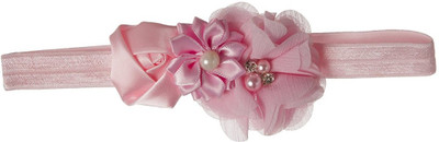 

Smartcraft Baby Elastic Headband with 3 Flowers - Pink Head Band(Pink)