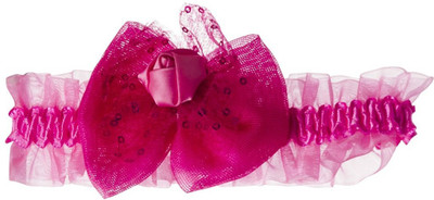 

Smartcraft Baby Elastic Headband with Bow & Sequence - Hot Pink Head Band(Pink)